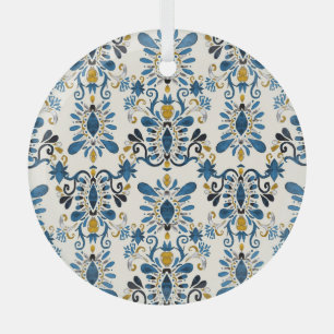 Ikat-Krawatte, Stammesfarbe Ornament Aus Glas