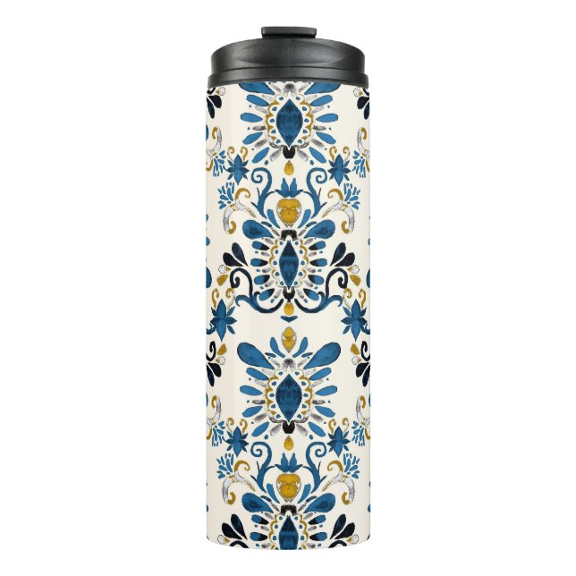 Ikat-Krawatte, Stammesfarbe Thermosbecher (Vorderseite)