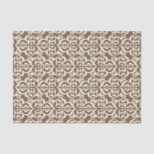 Ikat Maurische Damaske - Beige und Taube Seidenpapier