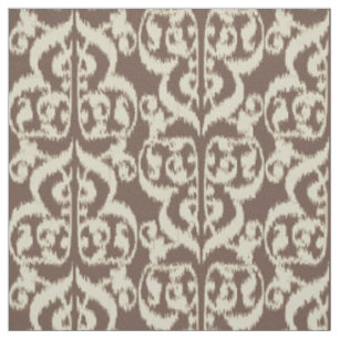 Ikat Maurische Damaske - Beige und Taube Stoff