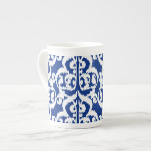 Ikat Maurische Damaske - Kobalt blau und weiß Prozellantasse
