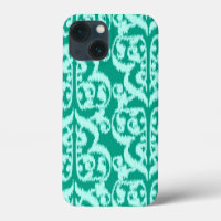 Ikat Maurische Damast - Pfau und Aqua