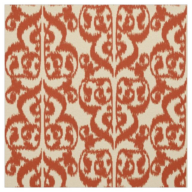Ikat maurischer Damast - Mandarine Stoff (Muster)