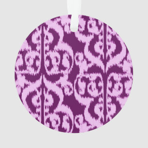 Ikat-Moorischer Damast - lila und Orchidee Ornament