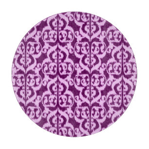 Ikat-Moorischer Damast - lila und Orchidee Schneidebrett