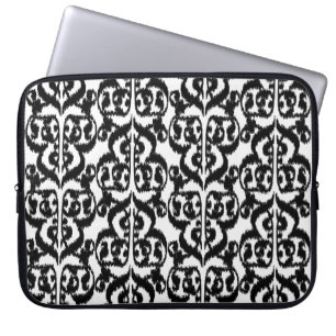 Ikat Moorish Damask - Schwarzweiß Laptopschutzhülle