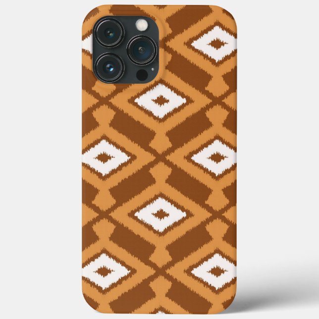 Ikat Muster - Braun, Rost und Creme Case-Mate iPhone Hülle (Rückseite)