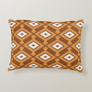 Ikat Muster - Braun, Rost und Creme Dekokissen