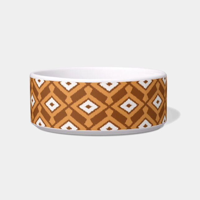 Ikat Muster - Braun, Rost und Creme Napf (Links)