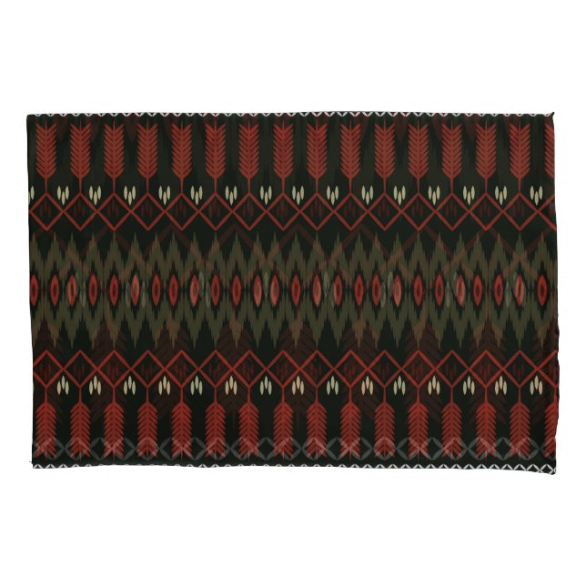 Ikat-Muster: Geometrisches ethnisches Ornament Kissenbezug (Vorderseite)