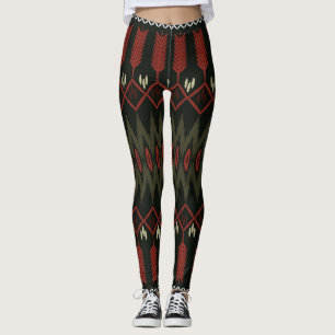 Ikat-Muster: Geometrisches ethnisches Ornament Leggings