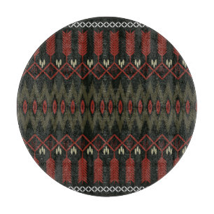 Ikat-Muster: Geometrisches ethnisches Ornament Schneidebrett