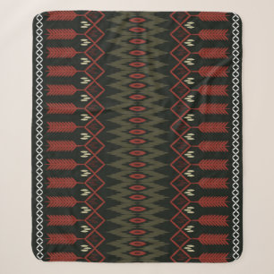 Ikat-Muster: Geometrisches ethnisches Ornament Sherpadecke
