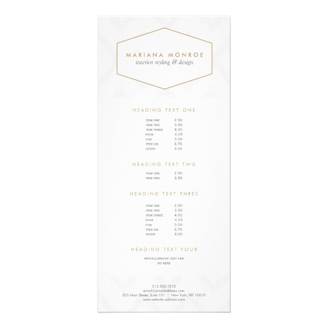 Ikat-Muster in der grauen Designer-Rackkarte Werbekarte (Vorne)