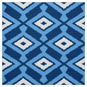 Ikat Muster, Indigo und Denim Blue Stoff