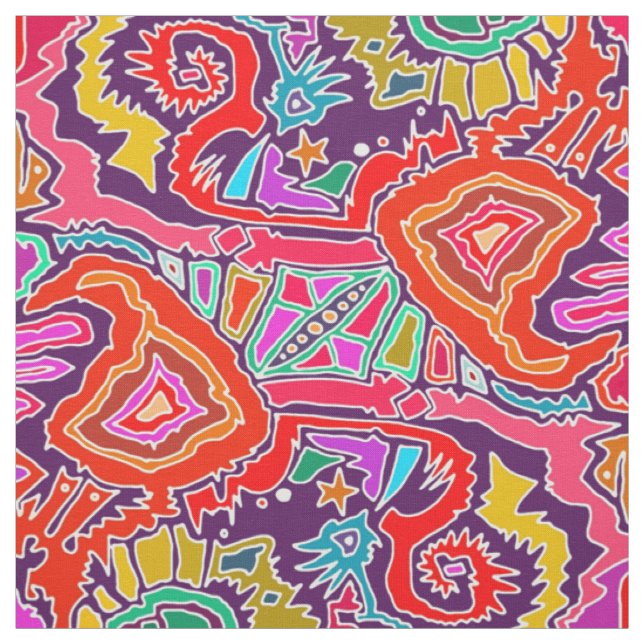 Ikat-Muster rot Stoff (Muster)