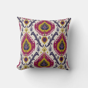 Ikat nahtloser Muster Hintergrund Traditionelles M Kissen