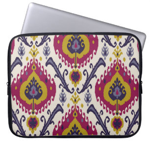 Ikat nahtloser Muster Hintergrund Traditionelles M Laptopschutzhülle