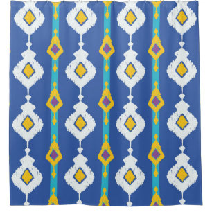 Ikat-nahtloses Muster Duschvorhang