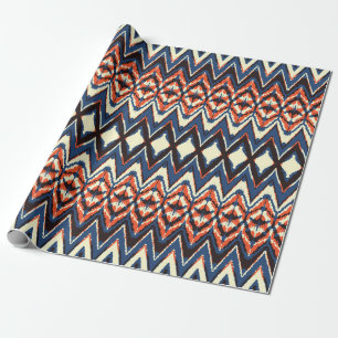 Ikat nahtloses Muster. gefärbte Krawatte Shibori Geschenkpapier