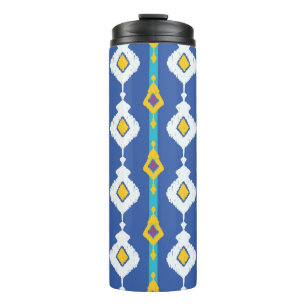 Ikat-nahtloses Muster Thermosbecher
