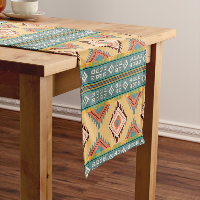 Ikat Navajo Design  Kurzer Tischläufer (Beispiel)
