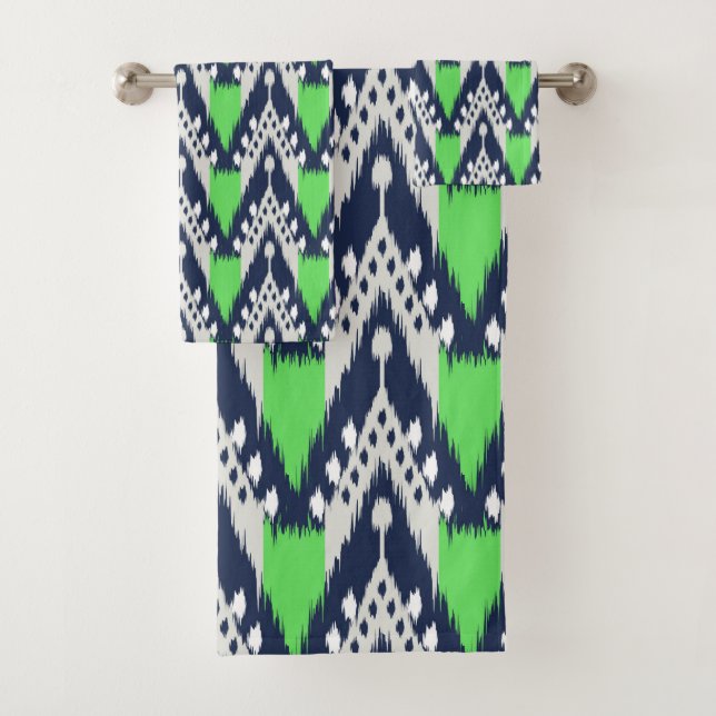 Ikat Pattern Badetuch Set (Insitu)