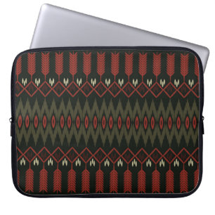 ikat Pattern. Geometrisches nahtloses Ornament. et Laptopschutzhülle