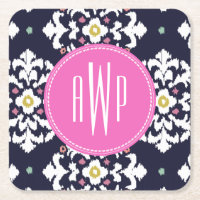 Ikat + Rosa Monogramm