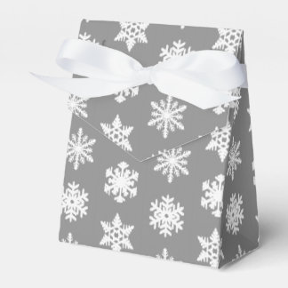 Ikat-Schneeflocken - Kohle grau und weiß Geschenkschachtel