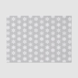Ikat-Schneeflocken - Silbergrau und weiß Seidenpapier