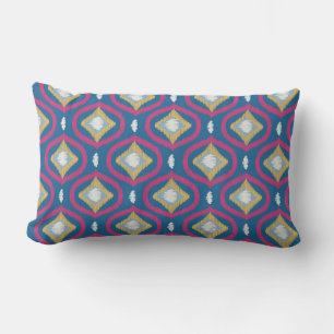 Ikat Series Ogee Light Blue Lendenkissen