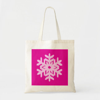 Ikat Snowflake - Fuchsia und Eispink Tragetasche