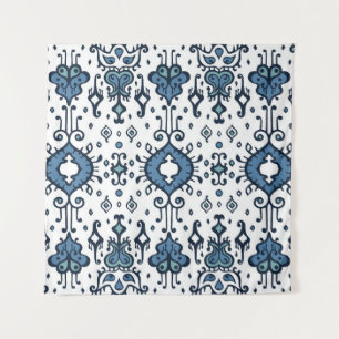 Ikat, Stamm, ethnische nahtlose Ornamente. Wandteppich