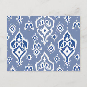Ikat Stammes- Diamant-Muster Postkarte