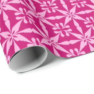 Ikat Star Pattern - Fuchsia Pink Geschenkpapier