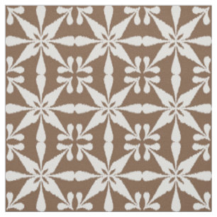 Ikat Star Pattern - Taupe Tan und White Stoff