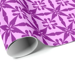 Ikat Star Pattern - Violet und Orchid Geschenkpapier