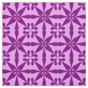 Ikat Star Pattern - Violet und Orchid Stoff