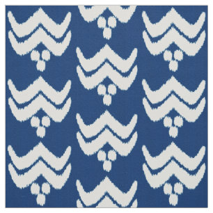 Ikat-Stilmöbel - Indigoblau und weiß Stoff