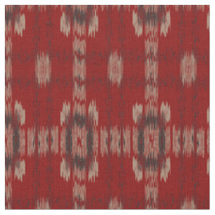 Ikat-Stoffmuster Muster in Rot-Weiß Stoff