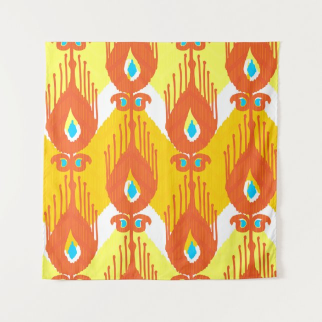 Ikat-Stoffmuster Wandteppich (Vorderseite)