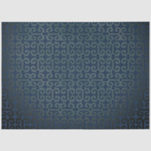 IKAT Tribal Muster Navy Black Grau Decoupage Art Seidenpapier
