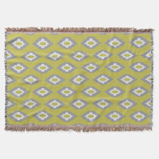 Ikat Vintage-Muster Decke (Vorderseite)
