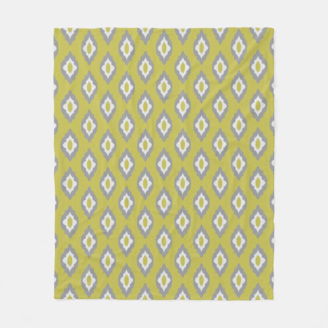 Ikat Vintage-Muster Fleecedecke (Vorderseite)