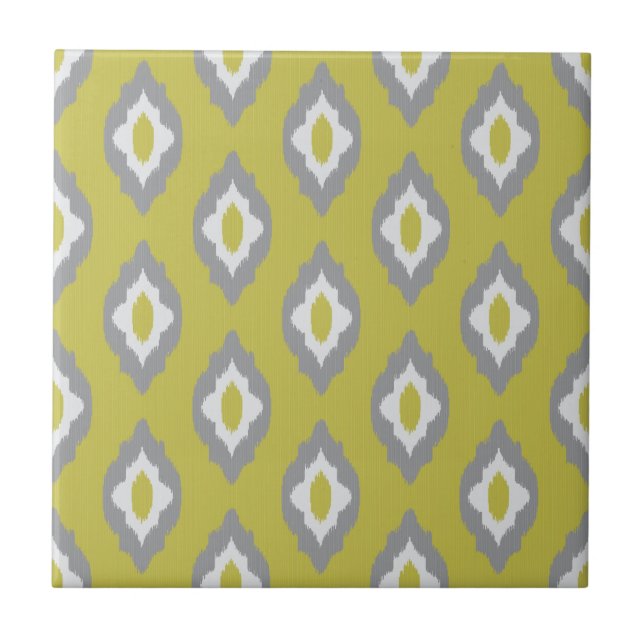 Ikat-Vintage-Muster Fliese (Vorderseite)