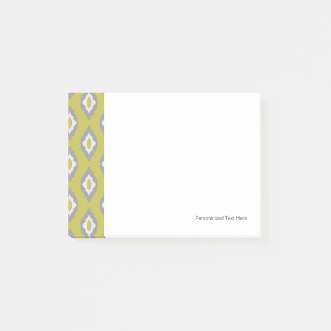 Ikat Vintage-Muster Post-it Klebezettel (Vorderseite)