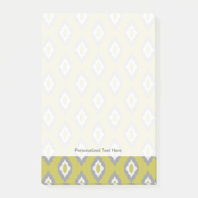 Ikat Vintage-Muster Post-it Klebezettel (Vorderseite)
