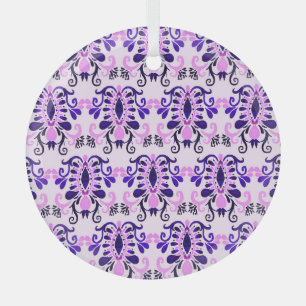 Ikat Wasserfarbe: Ethnische Stammeskultur nahtlos Ornament Aus Glas