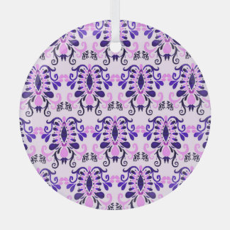 Ikat Wasserfarbe: Ethnische Stammeskultur nahtlos Ornament Aus Glas